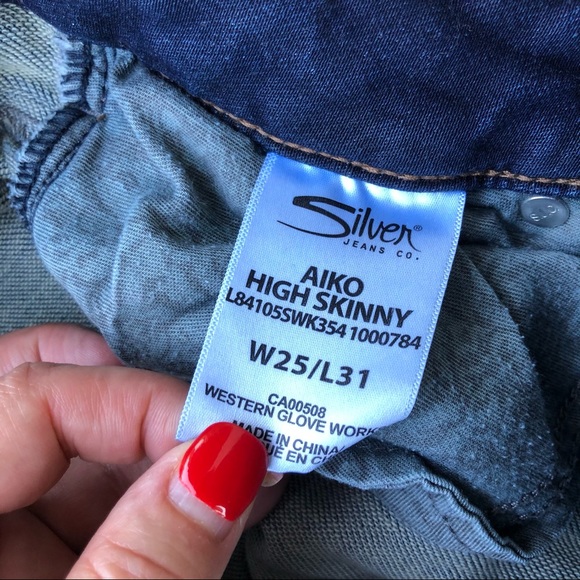 Silver Aiko high skinny size 25 - Picture 4 of 7